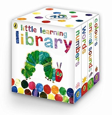 【The Very Hungry Caterpillar】Little Learning Library，【Eric carle艾瑞‧卡尔】故事书（四本装）