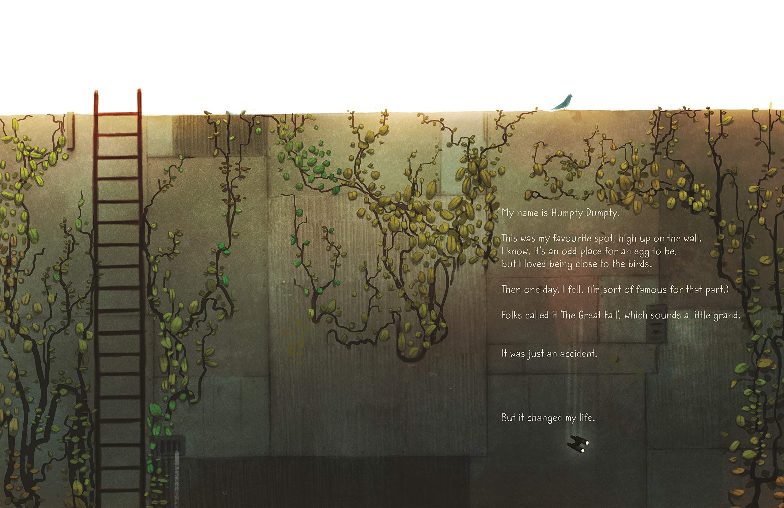 life is tough: hes so afraid of heights, he cant even bear to