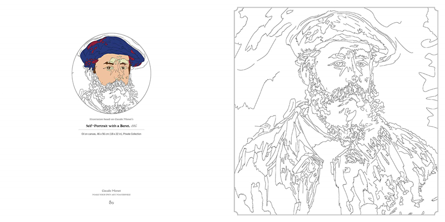 claudemonetartcolouringbook克劳德莫奈艺术涂色书